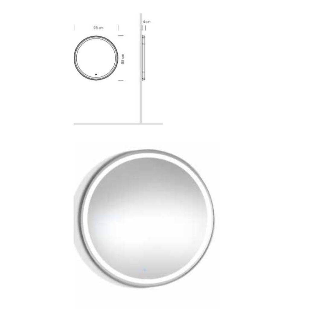 Specchio rotondo con illuminazione LED