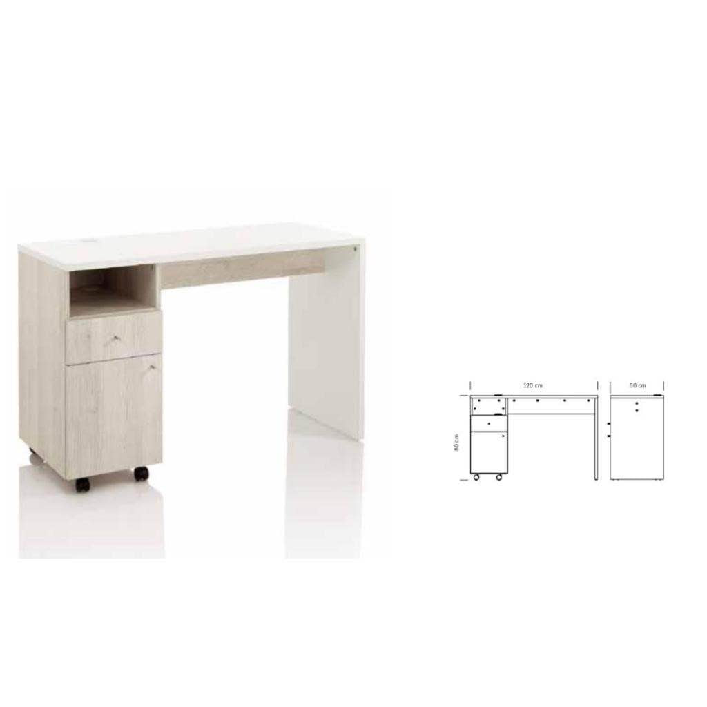 Scrivania estetica con cassetti