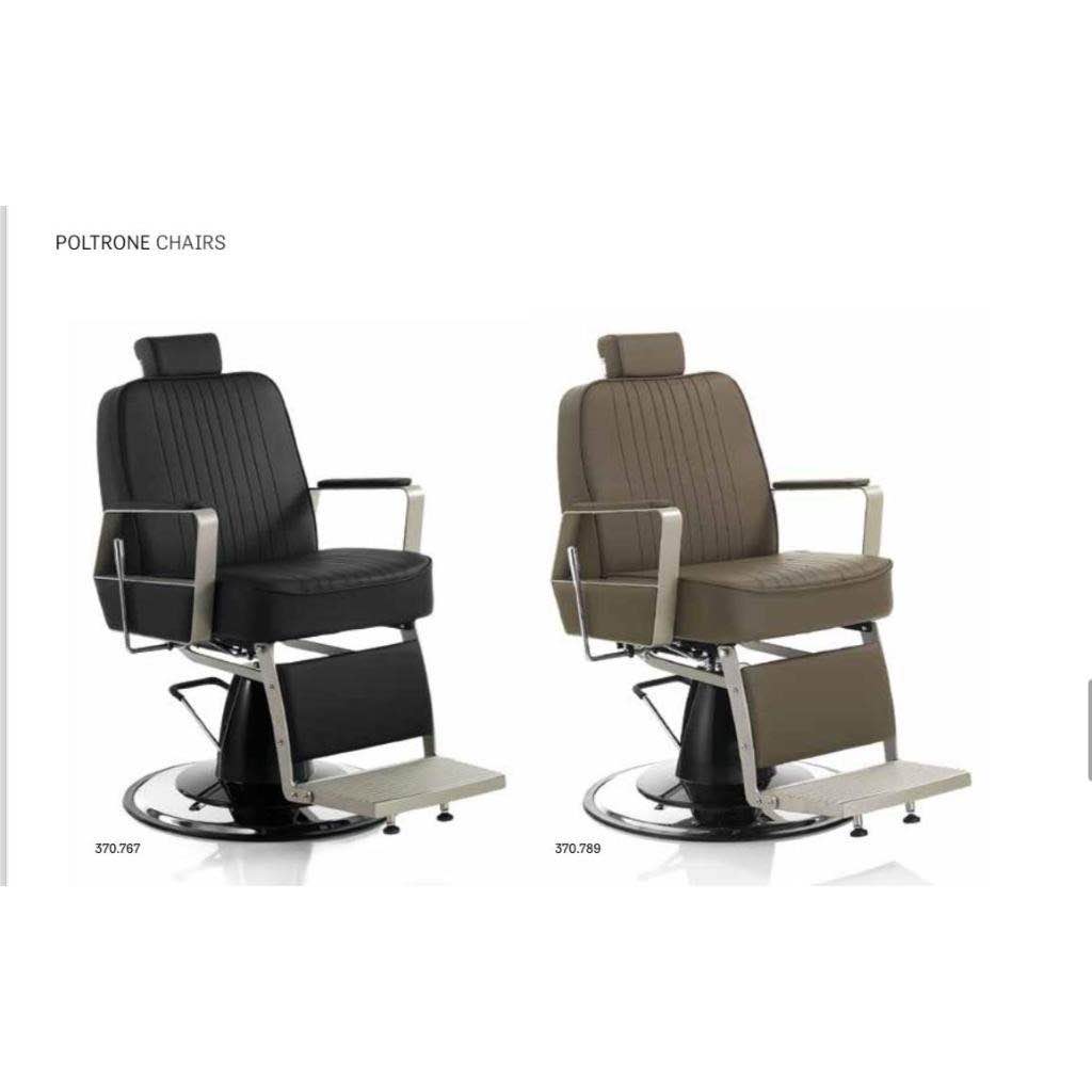 Poltrone da Barbiere Regolabili con Pedana Integrata