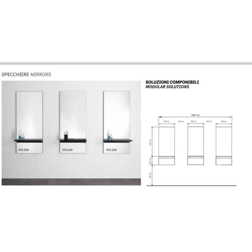 Specchiere modulari con mensola