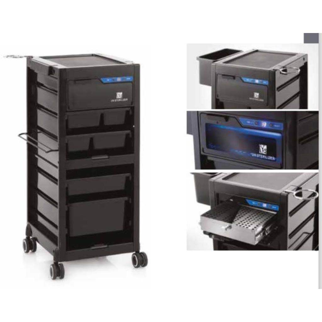 Carrello professionale con sterilizzatore UV integrato