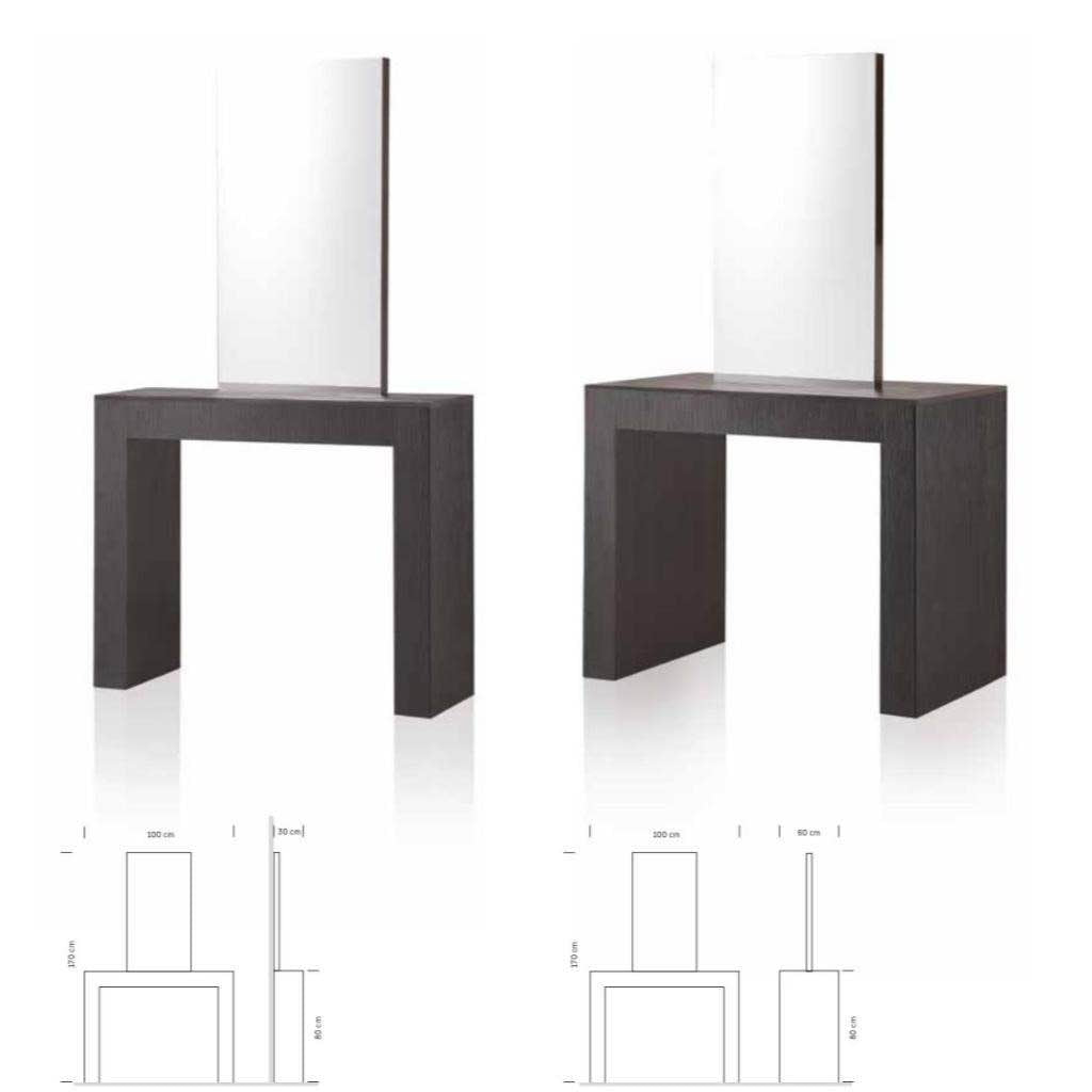 Postazione specchio singola minimalista