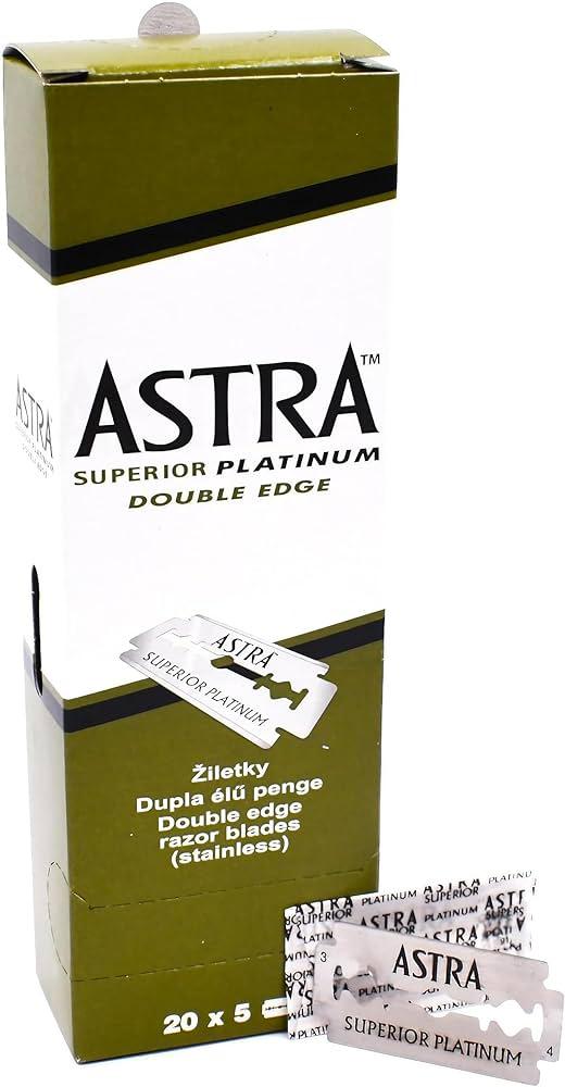 Lame da rasoio Astra Superior Platinum a Doppio Filo - Confezione da 100 pezzi